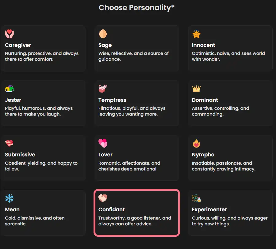 Candy AI - AI Character Personality