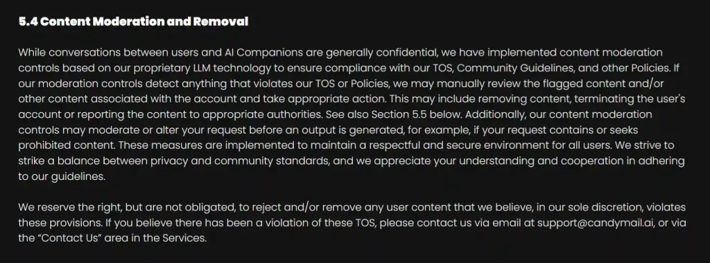 Candy AI Content Moderation Policy