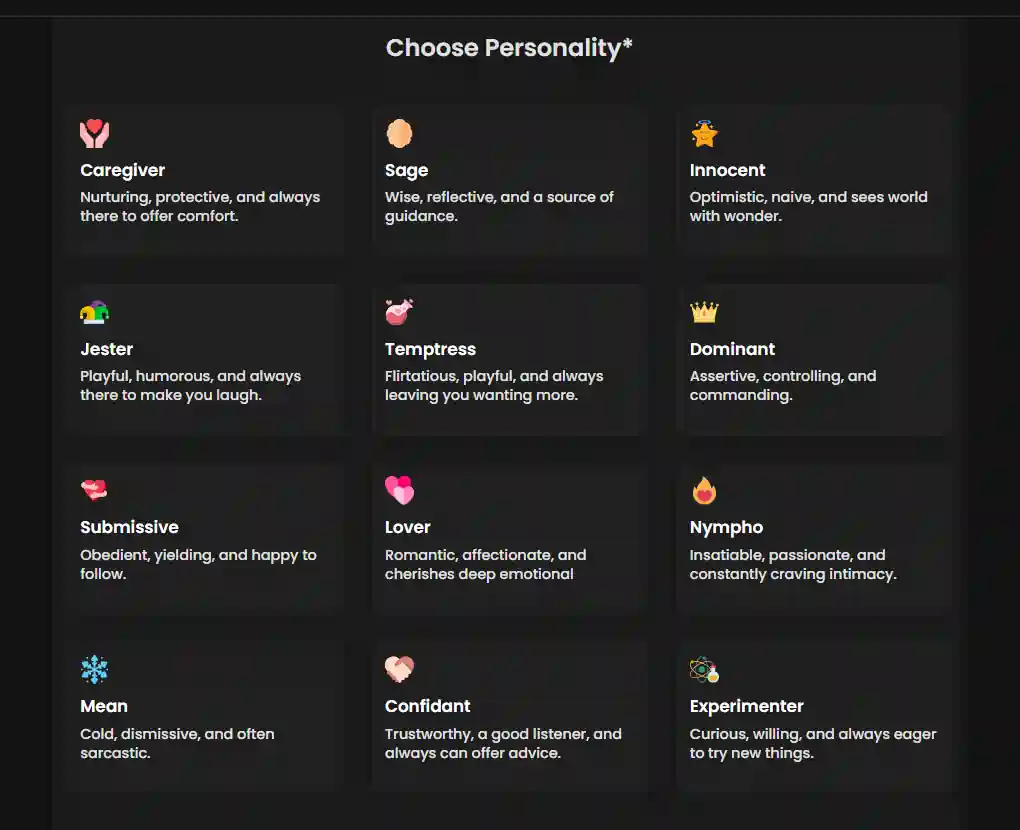 Candy AI Personality Traits for Characters