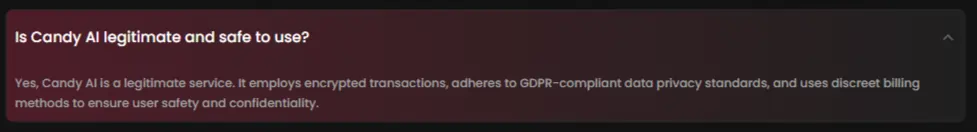 Candy AI - Privacy